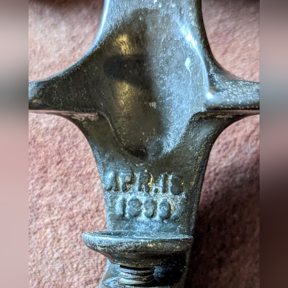 Antique 1899 L F & C New Britain CT Cast Iron Food Chopper Universal 1 - Picture 8 of 13